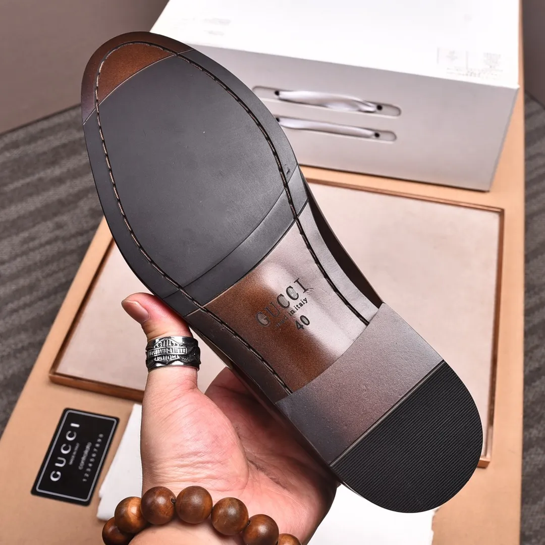 Men's shoes💰540📛📛Original (water-dyed cowhide) Gucci GUCCI official website formal shoes🌀 Italian🇮🇹imported cowhide➕top imported water-dyed cowhide lining💋Finely handmade original bottom, the real thing looks better when photographed in person Standard size 38-44